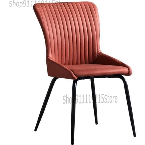 Nordic Light Luxury Dining Chair Household Back Stool Study Bedroom Iron Creative Chair Simple Milk Tea Shop Leisure Chair