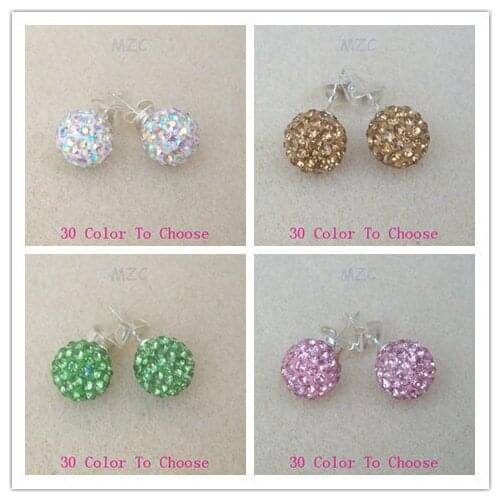 Wholesale DHL EMS free +Gift 10mm 4 Mixed Color Eahr45gr fashion hotsale Earrings Stud Jewelry