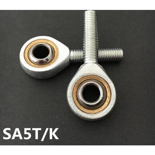 10pcs SA5T/K POSA5 5mm right hand male outer thread metric rod end joint bearing Free shipping SA5