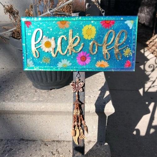 Hanging Tags Epoxy Resin Mold Doorplate Door Signs Casting Silicone Mould DIY Crafts Home Decorations Making Tools