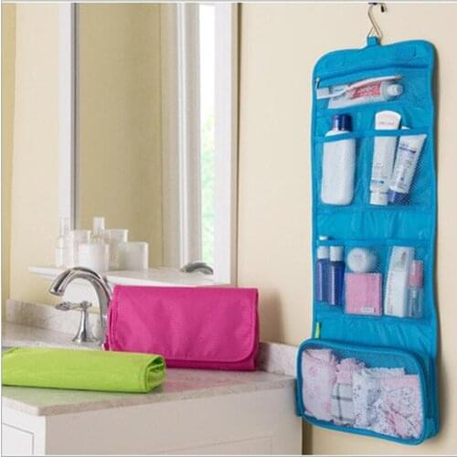 Portable Hanging Organizer Bag Foldable Cosmetic Makeup Case Storage Traveling Toiletry Bags Wash Bathroom Accessories