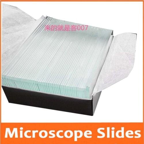 50pcs Laboratory Educational Clear Microscope Blank Glass Slides for Medical School 25.4x76.2mm 1" x 3" with Ground Edges