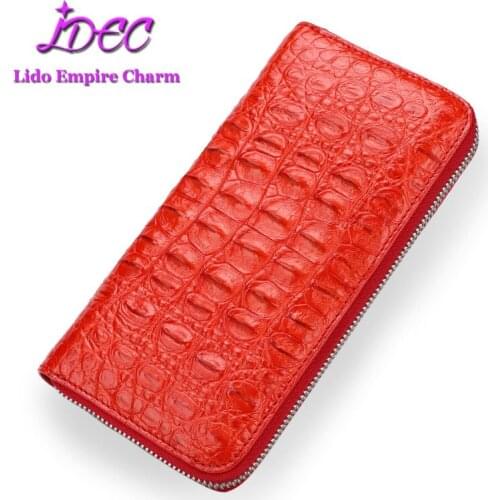 Thailand crocodile leather ladies long wallet Elegant fashion clutch