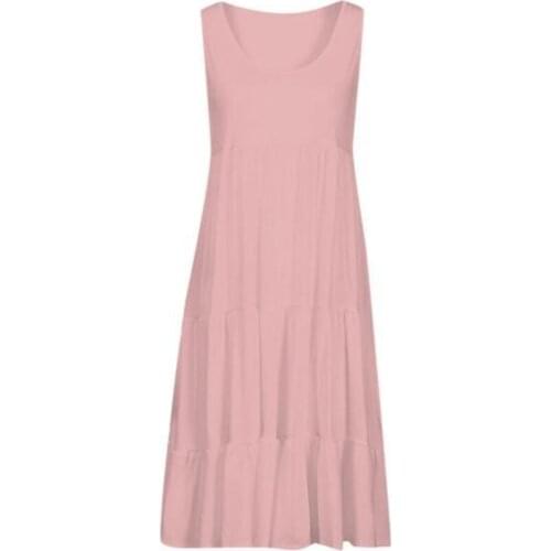 Summer Maxi Dress Women Plus Size Solid Blue O-neck Pleated Cake Dresses Large Size Big Swing short Sleeve Dresses