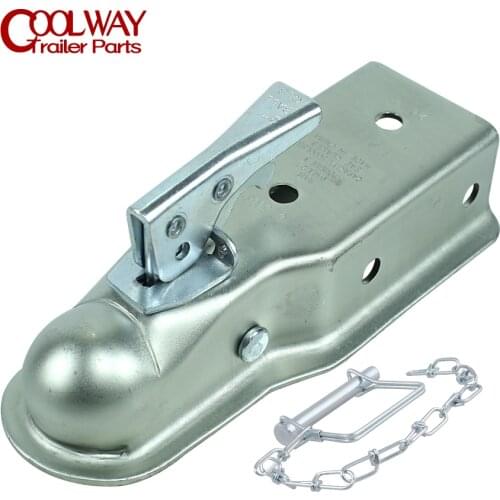 2 X 3 Inch 5000 Lbs Trailer Coupler Hitch Ball Coupling Straight Tongue RV Parts Camper Caravan Accessories