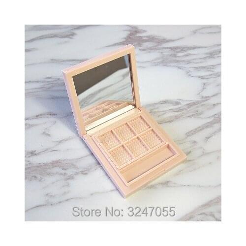 30pcs/lot Elegant Empty Lipstick Sub Package, DIY High Class Square Pink Eyeshadow Compacts, Cosmetic Powder Storage Container