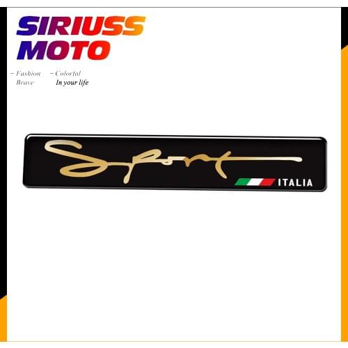 3D Black Motorcycle Tank Decals Italy Sport Italia Stickers Case for Aprilia Ducati Kawasaki Honda Yamaha Vespa