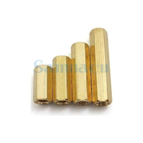 5pcs M5 8/10/12/15/20/25/30/35/40/45/50mm Female Hex Screw Brass PCB Standoffs Hexagonal Spacer fastener