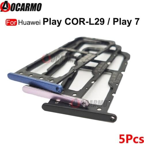 5Pcs For Huawei Play COR-L29 / Play 7 Sim Tray SIM Card Tray Slot Holde Adapter Socket Replacement Part