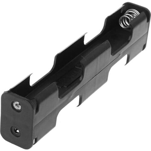 Battery Holder 4 x AA Long Strip Back Case 6V Dual Layers Double-sided Box 9V Button Plastic Storage Container