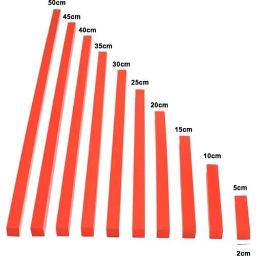 Dental House Wooden Montessori Mathematic Toys Red Rods length 5-50cm Number Rods Math Toys Early Learning Educational Christmas