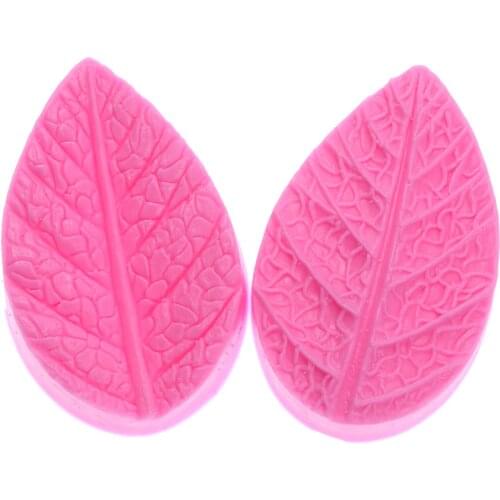 2PCS DIY Cake Decorating Mold Double Leaf Veiner Silicone Cake Mold Sugar Art Mold Fondant Mold Fondant Cake Decorating Tools