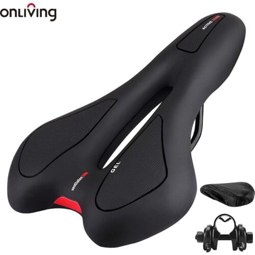 ONLIVING Bicycle Saddle Gel Extra Soft Anti-Shock Hollow Cycle Saddle Road Mountain Bike Seat Cycling Bicycle Accessories