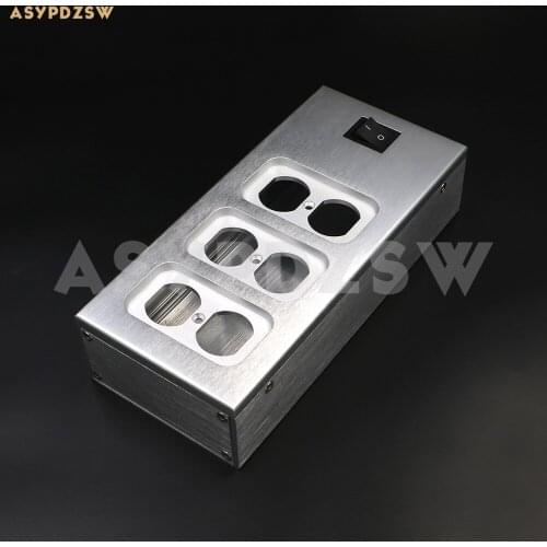 HIFI aluminum US AC Power Distributor 6 outlet Power supply box Chassis case