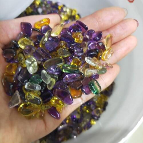 Crystal Gravel Natural colours Yellow purple Crystal Gravel Polishing Crystal Gravel Wholesale