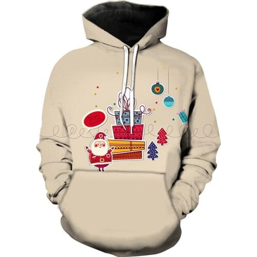 3D printed Christmas style hoodie Mens clothes Harajuku jumper Men/womens sweatshirts 3D graphics hoodie Spring and Autumn Coat