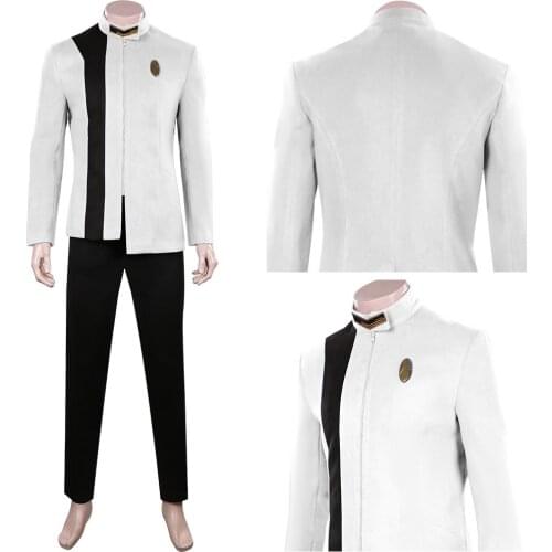 Discovery S4 Cosplay Costume White Men Women Uniform Outfits Halloween Carnival Suit