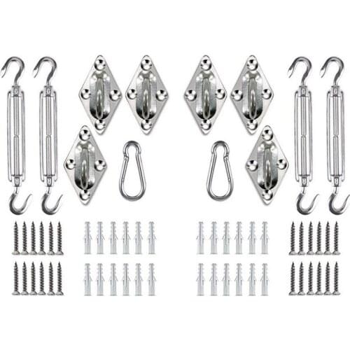 M6 Camping Awning Hook Sunshade Sail Stainless Steel Hardware Kit for Garden Sunshade Sail Fixing Accessories Easy To Install