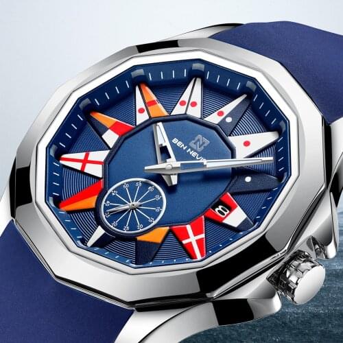 BENNEVIS 2021 Luxury Mens Watches Top Brand Quartz Watches Mens Stainless Steel Waterproof Strap Automatic Date Luminous Watch