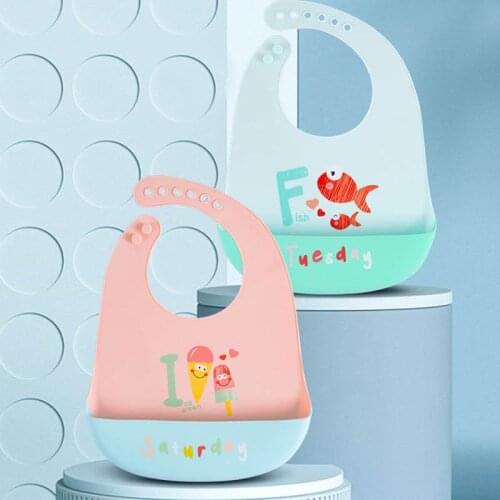 BPA Free Soft Silicone Baby Bibs Waterproof Children Toddler Apron Food Catcher Baby Feeding Stuff Adjustable Toddler Bibs