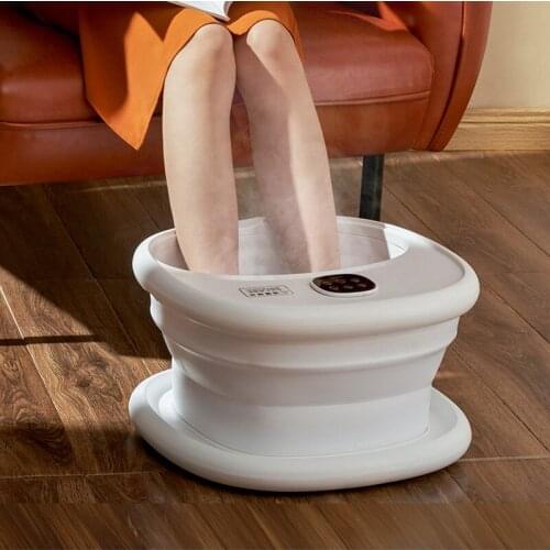 Net celebrity new product Midea 220V folding foot bath barrel portable massage foot bath fully automatic heated footbath