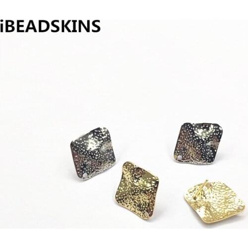 New arrival! 19x17mm 100pcs Square-shape Earrings Studs for Necklace,Earrings parts,Accessories,hand Made Jewelry DIY