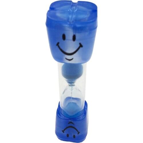 3 Min Plastic Sand Timer Clock Hourglass Home Decor Blue Gift Kids Toy 9cm