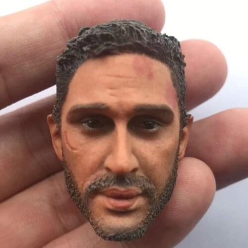 Custom 1/6 Scale Tom Hardy Head Sculpt Venom Action Figure Toy for 12inch Phicen JIAOUL HOTTOY Doll Collections