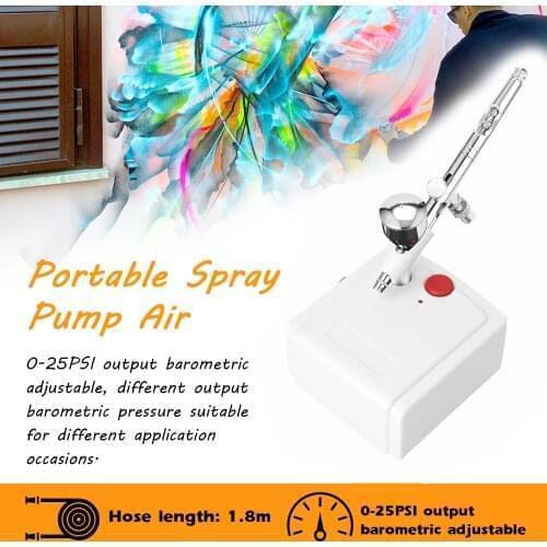 KKMOON Portable Spray Gun Pump Airbrush Compressor Paint Sprayers for Makeup Art Painting Craft Model Flower Spraying Machine