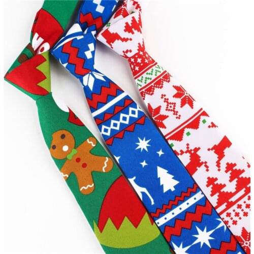 New Year 2022 Christmas Gifts Snowflake Gingerbread Red Neck Ties Bow for Man Christmas Ornaments Noel Navidad Xmas Decorations