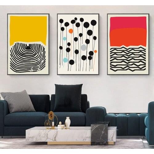 Modern Living Room Decoration Painting Abstract Geometric Dots Art Simple Canvas Painting Nightmare Before Christmas Kitchen