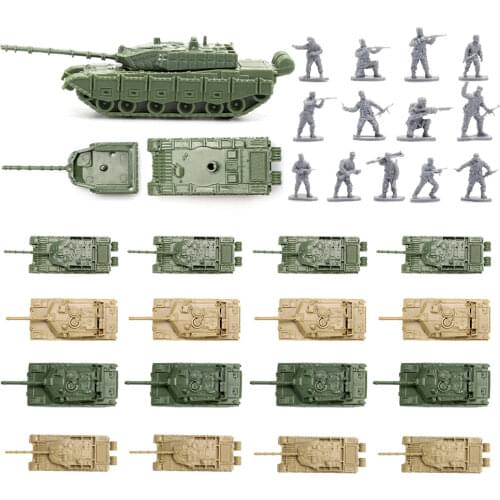 ViiKONDO 16pcs Tanks model Chinese Plastic 99A Tank&US M1A2 Tank 1/144 Scale Military Finished Model toys for boys