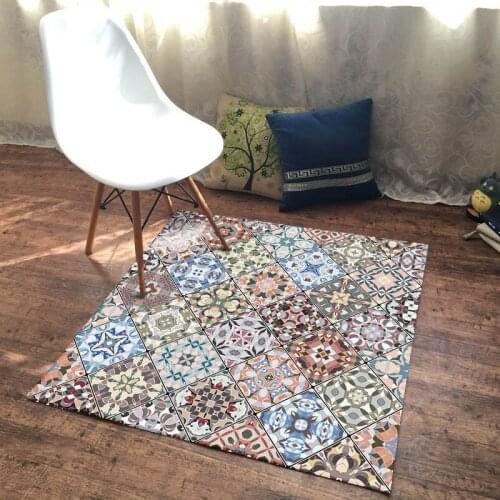 Vintage Classic Geometric Carpets For Living Room Home Bedroom Persian Carpet Coffee Table Area Rugs Tapete Delicate Floor Mats