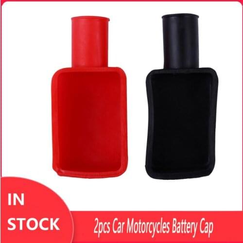 Replacement 2pcs Rubber Car Motorcycles Battery Negative Positive Terminal Cover Cap Boot Insulating Protector Batteries