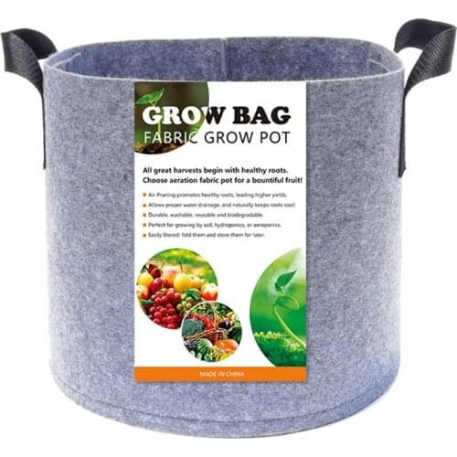 1-10 Gallon Fabric Garden Potato Grow Container Plant Flower Grow Bags Pot Vegetable Planter Tool With Handle Gardening Growing