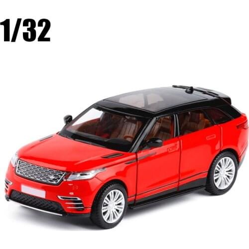 1:32 Scale VELAR SUV Alloy Car Model Toys Black Red Blue With Pull Back Muaical Flashing For Kids Toys Gifts Free Shipping
