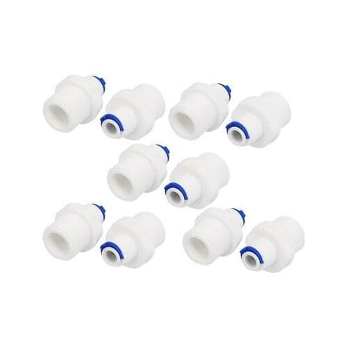 1/4" Push Fit Tube x M20 Male Thread Quick Connect 10pcs for RO Water System