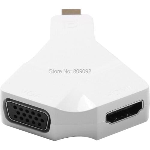 4K*2K 1080P 3D Mini DP Display Port 1.2 To HDMI + VGA Converter Adapter HD FOR Displayer or Projector