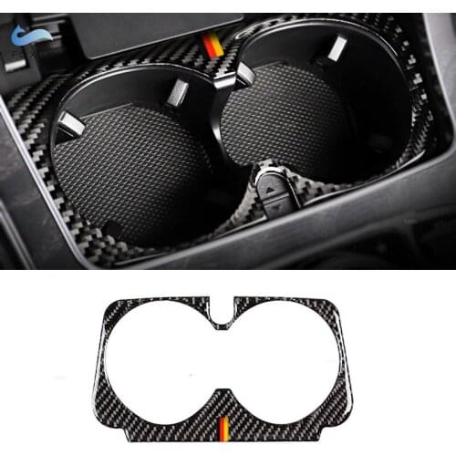 For Mercedes Benz C Class W205 C180 C200 C300 GLC260 Carbon Fiber Car Water Cup Holder Frame Cover