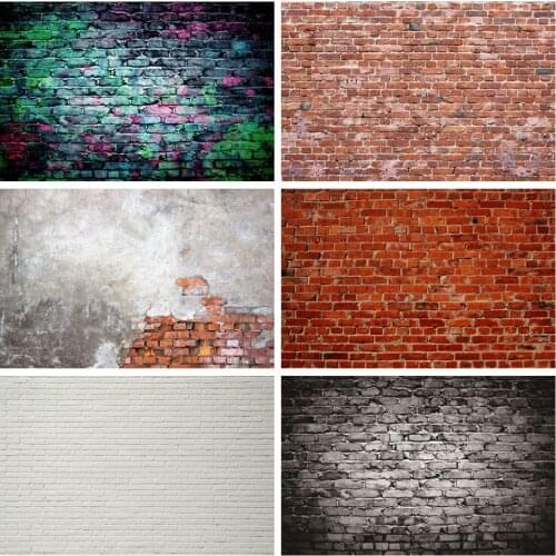 Laeacco Brick Wall Backdrops Vintage Food Pet Baby Children Portrait Photography Backgrounds Birthday Party Photozone Photocall