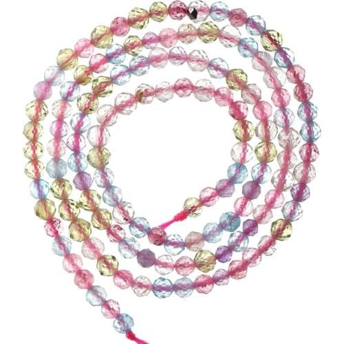 Faceted 3-2mm Smooth Five Elements Crystal Glass Loose Beads Making Diy jewelry Accessories 15inch H527