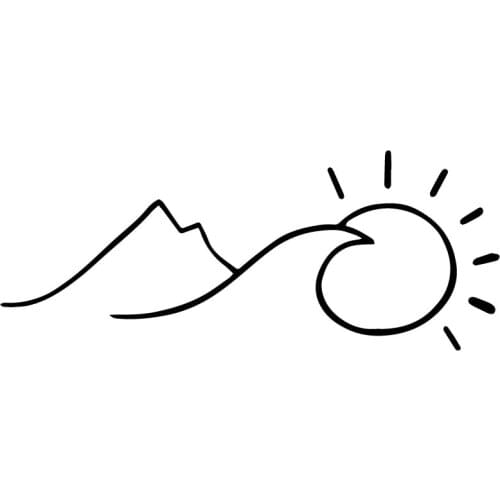 Interesting car stickers mountain and sun car decoration windows and mirrors car supplies motorcycle accessories