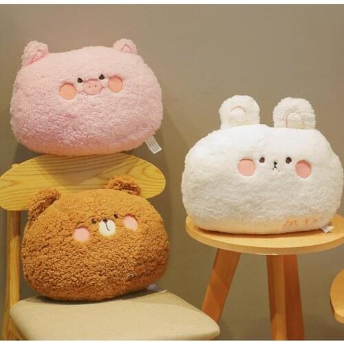 Cashmere Plush Toys Hug Pillow Cute Animal Baby Car Toy Piggy Rabbit Home Cushions Decor Stuffed Toys Girlfriend Exquisite Gifts