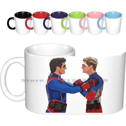 Captain Man And Kid Danger Ceramic Mugs Coffee Cups Milk Tea Mug Henry Danger Henry Hart Henry Danger Ray Cooper Barnes Captain