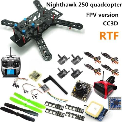 FPV N250 quadcopter mini drone NAZE32 10DOF + 2204II 2300KV motor + AT9 remote control + 700TVL camera + HEAD display + GPS RTF