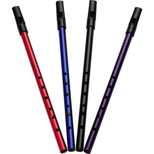 Lightweight Piccolo Key of C Steel Alloy Irish Whistle 6 Popular Holes Tin Whistle Flute Wind Instrument Perfect for Beginner