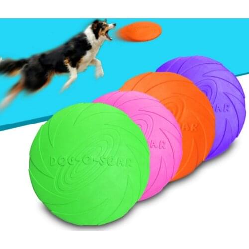 Dog Flying Disc Soft Flexible Rubber Fun Floating Foldable Flyer Disc Dog Flying Saucer Toy For Interactive Trianning Dog Toys
