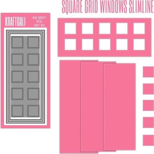 MT Craft Metal Cutting Dies Cut Die Mold Rectangular Grid Scrapbook Photo Album Decorative Embossing Stencils Paper Cards Crafts