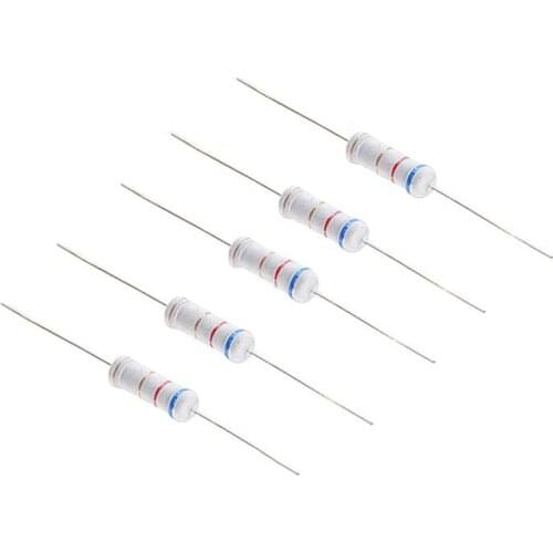 500pcs 1W Metal oxide film Resistor 5% 1R ~ 10M 100R 220R 330R 1K 2.2K 3.3K 4.7K 10K 22K 47K 100K 1M 100 220 330 ohm Carbon Film