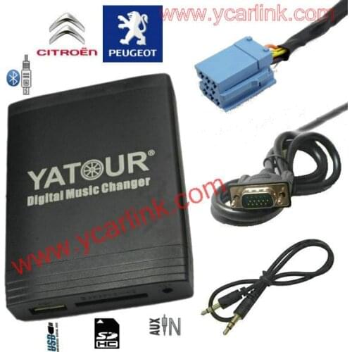Yatour Music Changer DMC USB SD MP3 AUX Bluetooth interface) for RD3 Peugeot Citroen RB2 RM2 Van-bus